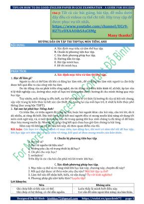 Tài liệu ôn thi THPT Quốc gia môn Tiếng Anh - Đỗ Bình